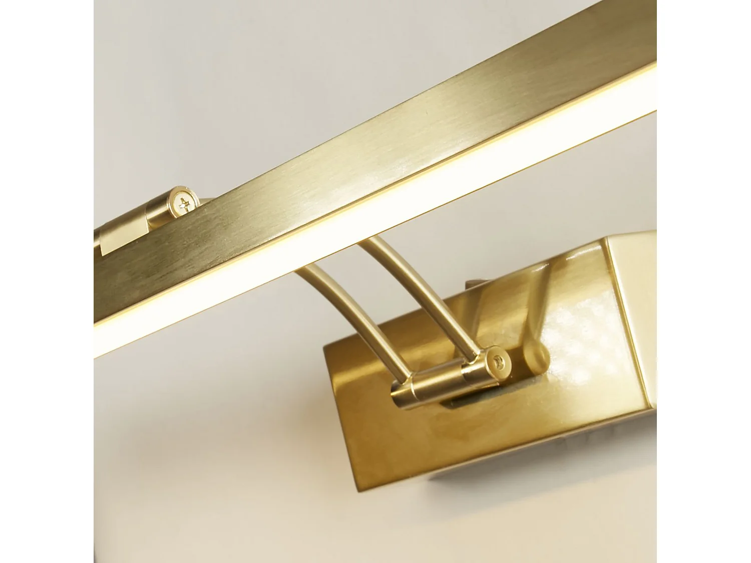 Searchlight Rhodes Quadro in metallo ottone satinato chiaro da 60 cm