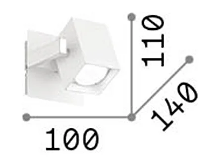 Ideal Lux Mouse - 1 Licht Wandleuchte Weiß