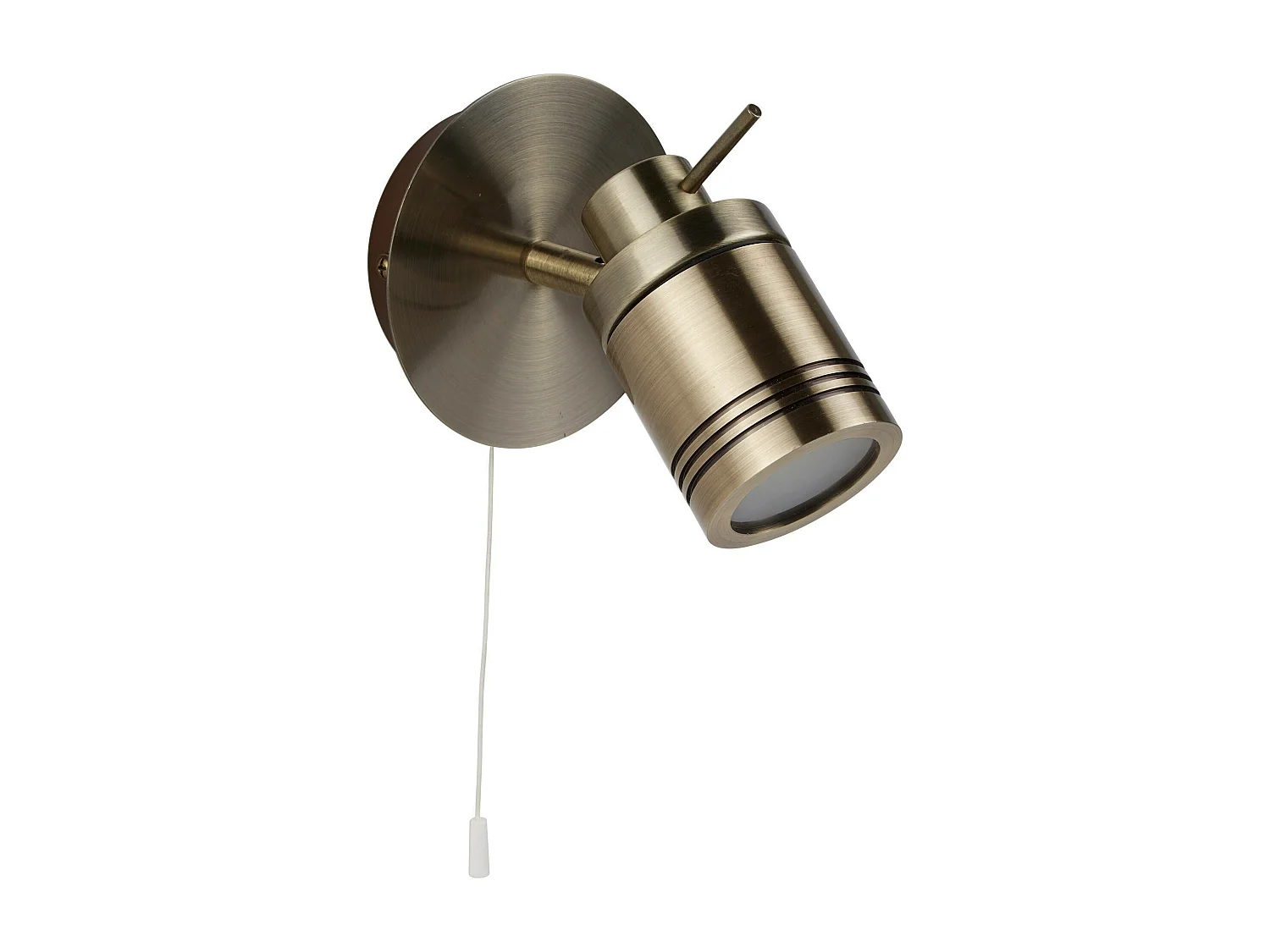 Searchlight Samson LED 1 Ljus Badrumsvggspotlight Antik Mssing IP44, GU10