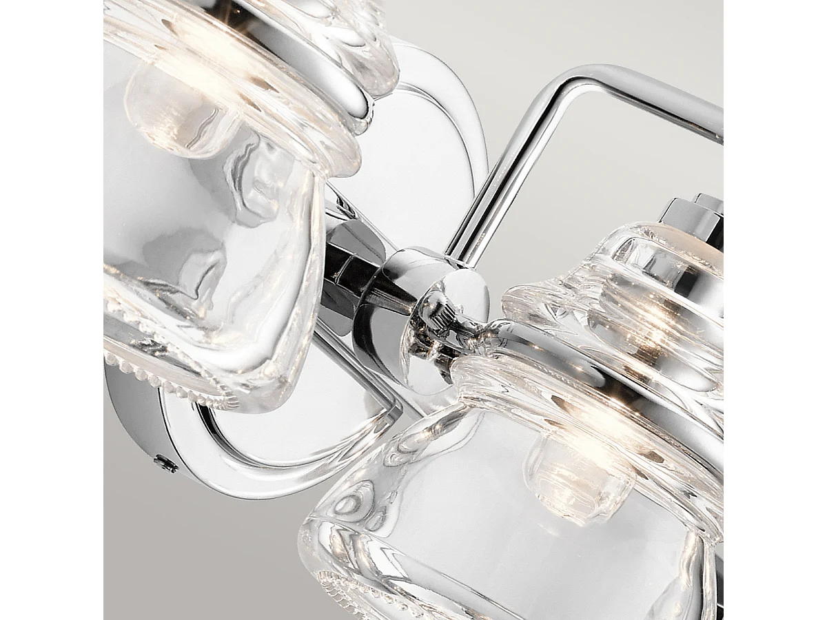 Elstead Kichler Talland Badezimmer-Wandleuchte Chrom poliert, IP44