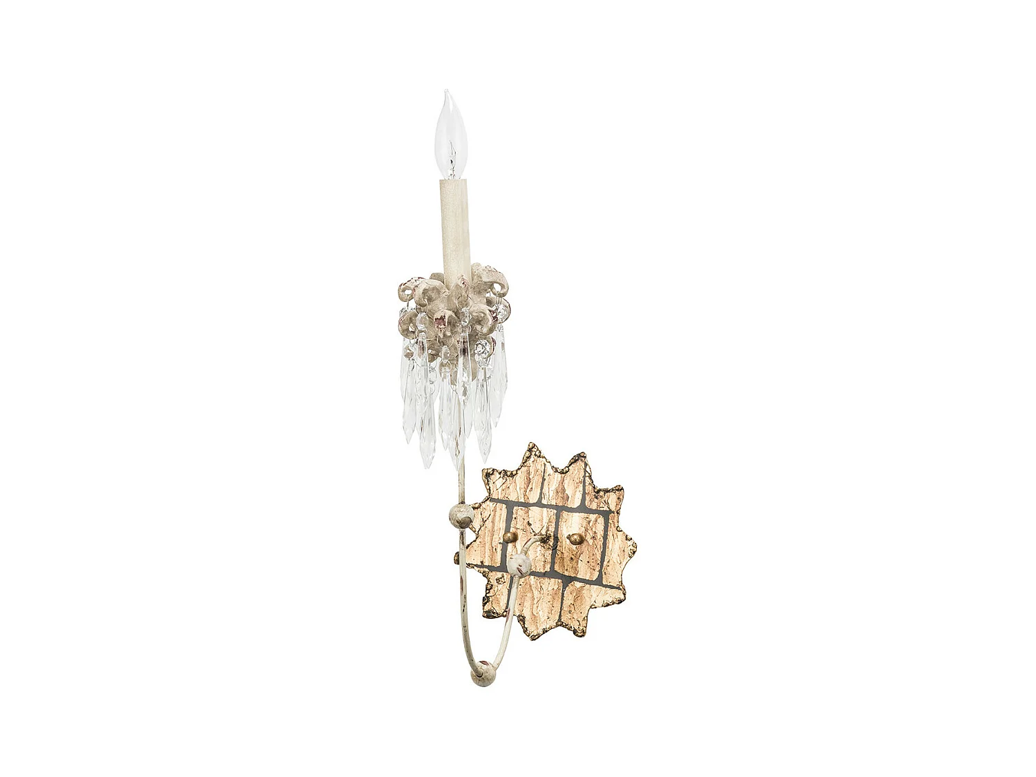 Elstead Venetian Applique murale d'intérieur à 1 ampoule, beige, or, E14