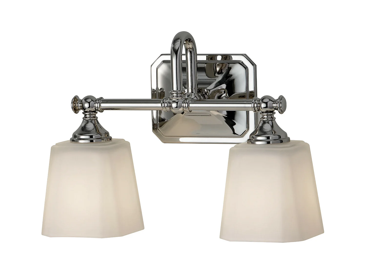Elstead Concord - 2 luci per bagno sopra specchio cromato lucido IP44, G9