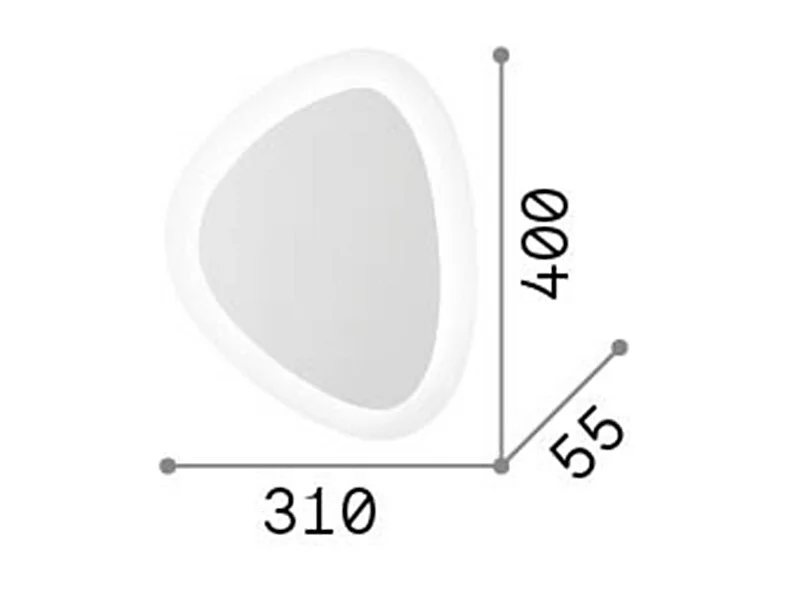 Ideal Lux Gingle - Applique LED integrata Bianca