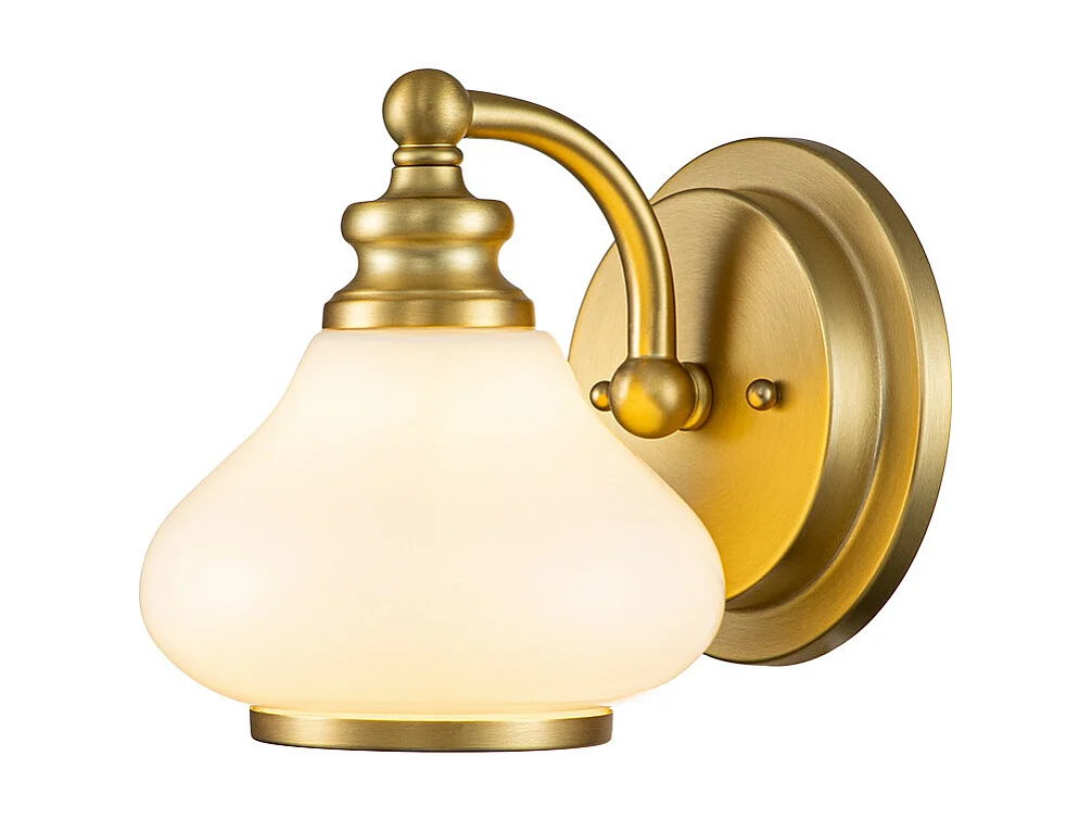 Elstead Hinkley Ainsley Lampada da parete in ottone spazzolato, IP44