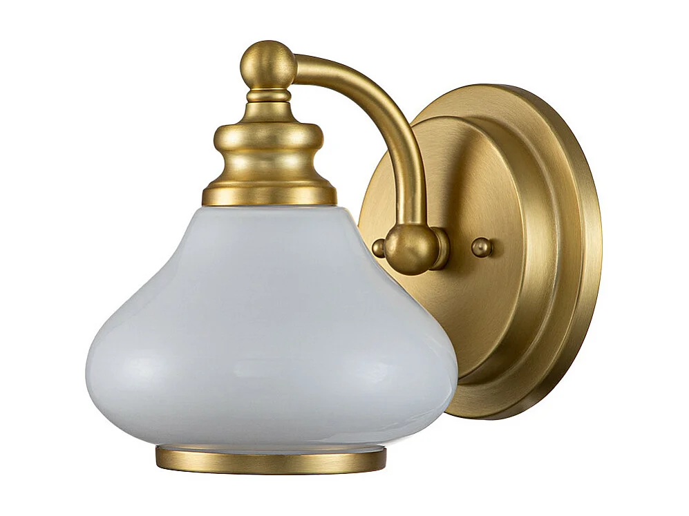 Elstead Hinkley Ainsley Lampada da parete in ottone spazzolato, IP44