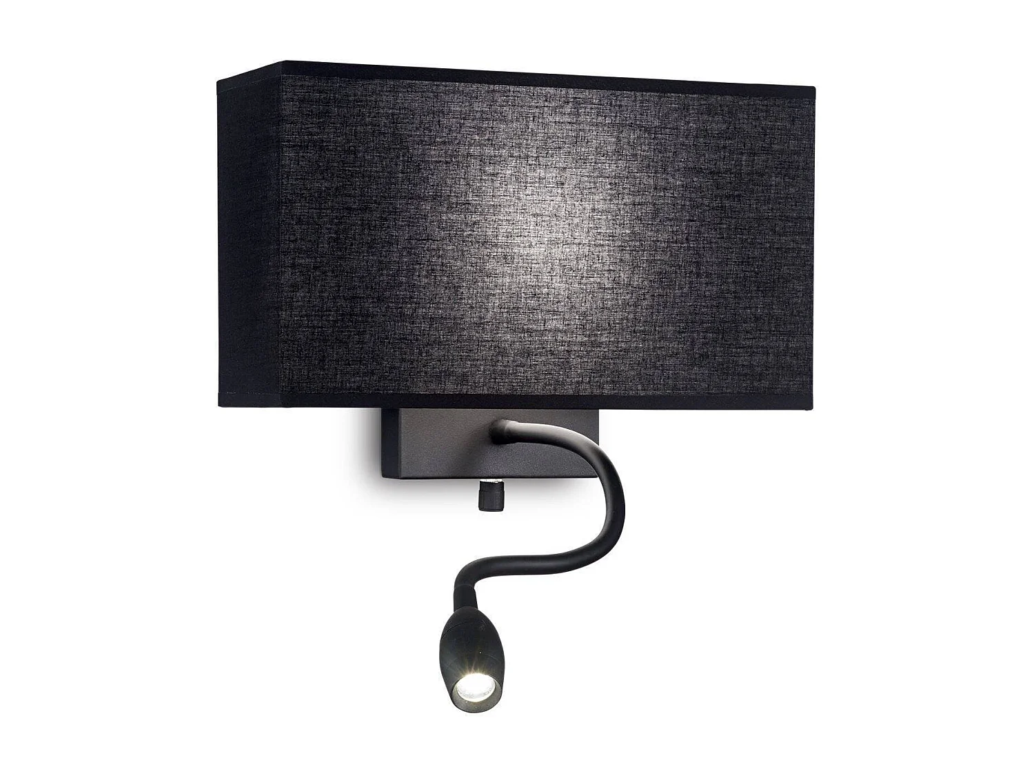 Ideal Lux Hotel - LED 2 Licht Wandleuchte Schwarz