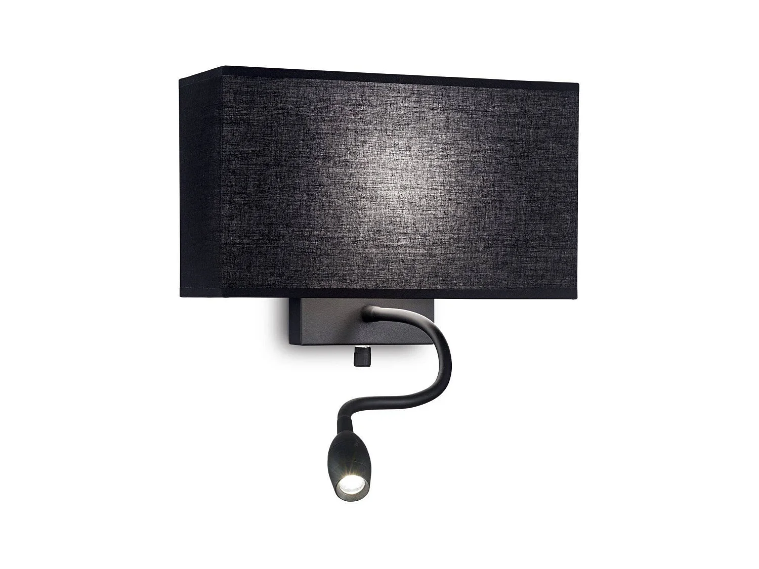 Ideal Lux Hotel - LED 2 Licht Wandleuchte Schwarz