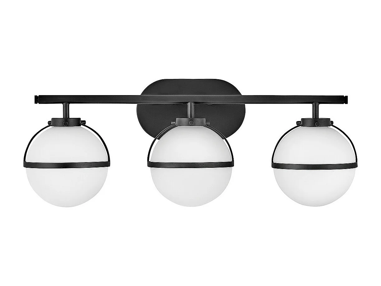 Elstead Hinkley Hollis Badezimmer-Wandleuchte Schwarz, IP44