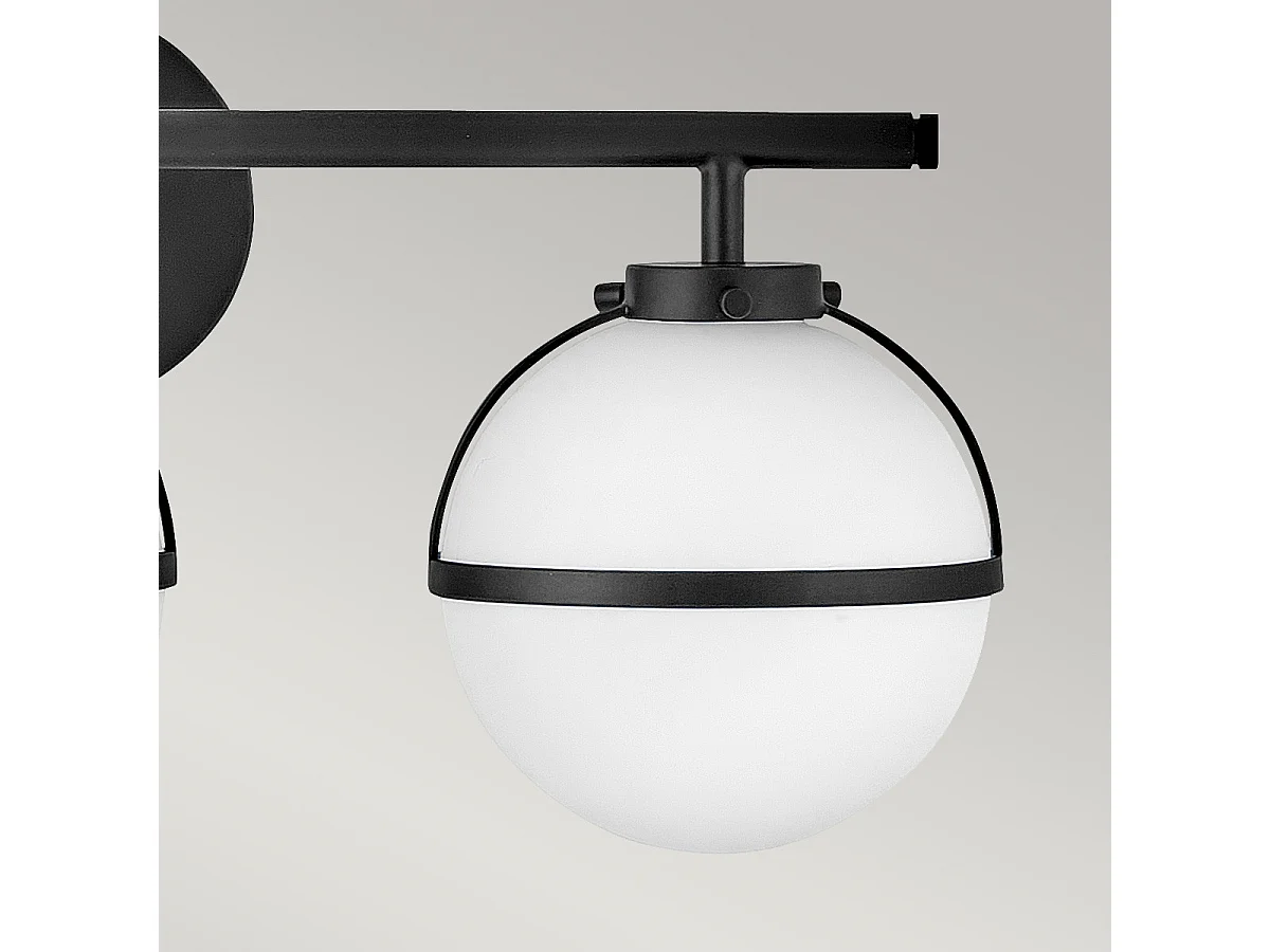 Elstead Hinkley Hollis Badezimmer-Wandleuchte Schwarz, IP44