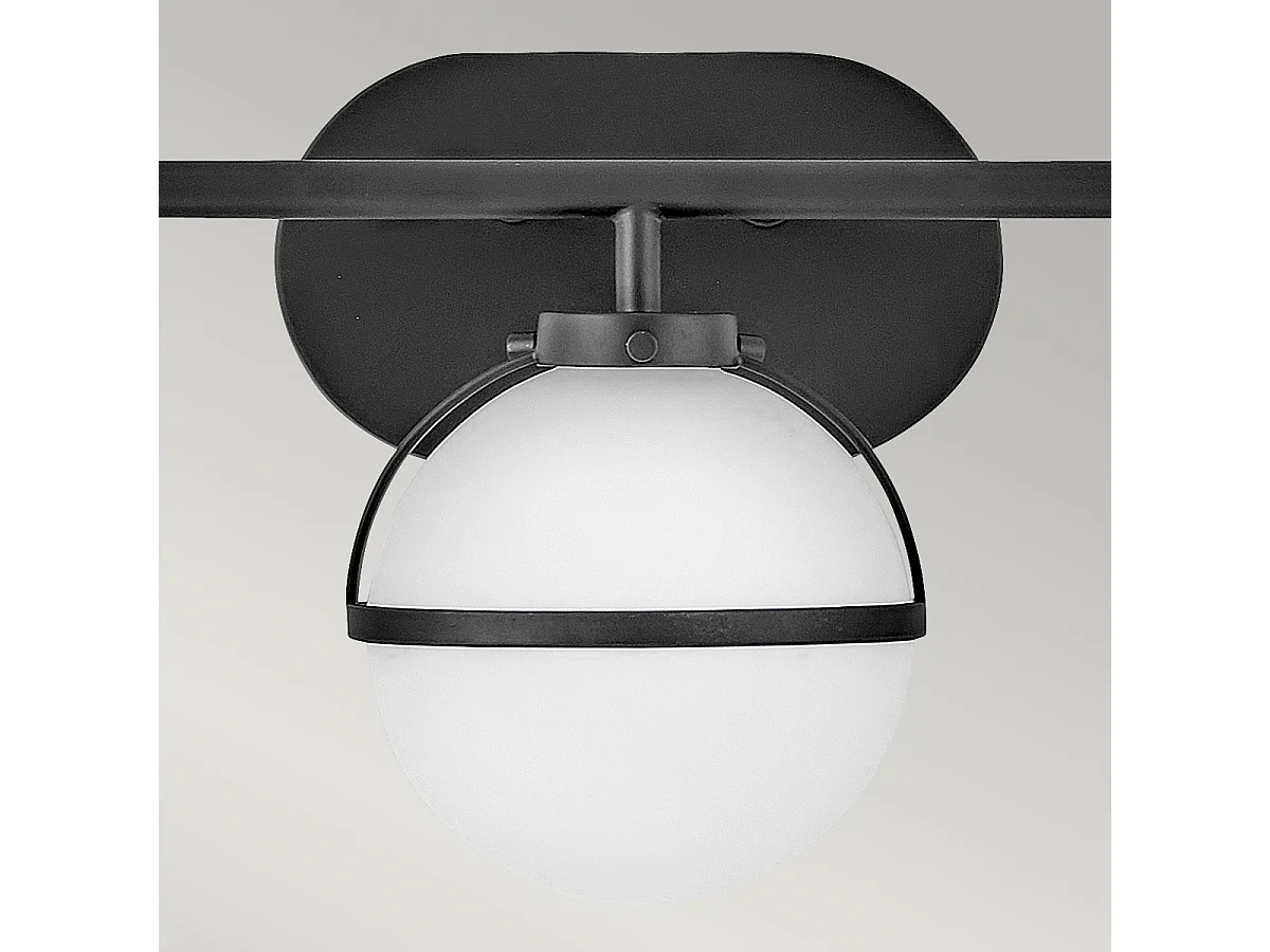 Elstead Hinkley Hollis Badezimmer-Wandleuchte Schwarz, IP44