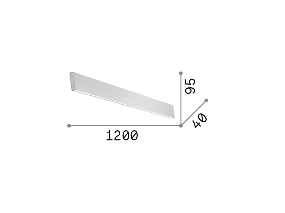 Dekorative lineare integrierte LED-Wandleuchte Schwarz, 3000K