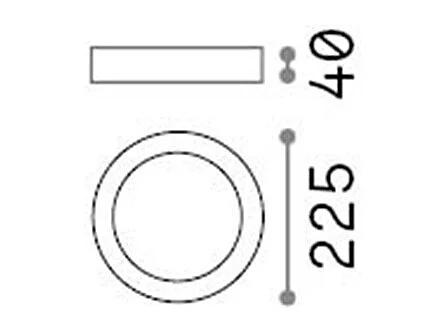 Ideal Lux Universal - LED 1 licht Indoor Medium Flush licht Weiß