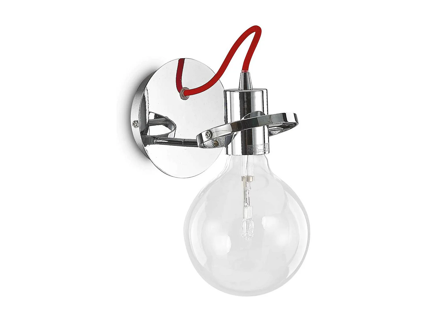 Ideal Lux Radio - 1 lámpara de pared, cromo, E27