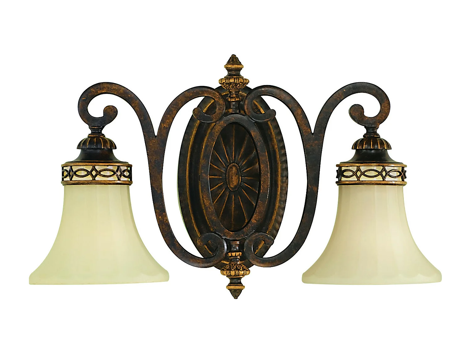 Elstead Drawing Room - Applique da interno a 2 luci Noce, E27