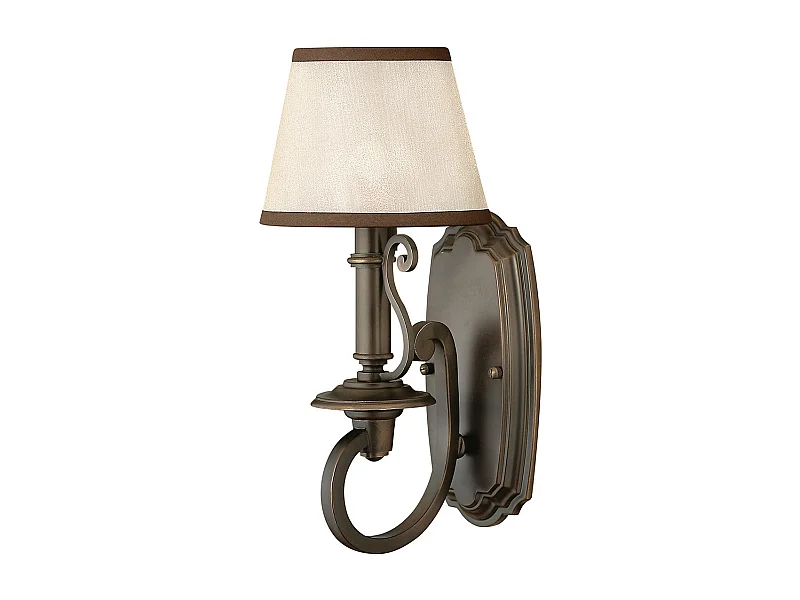 Elstead Plymouth 1 ljus inomhusvägglampa Olde Bronze, E14