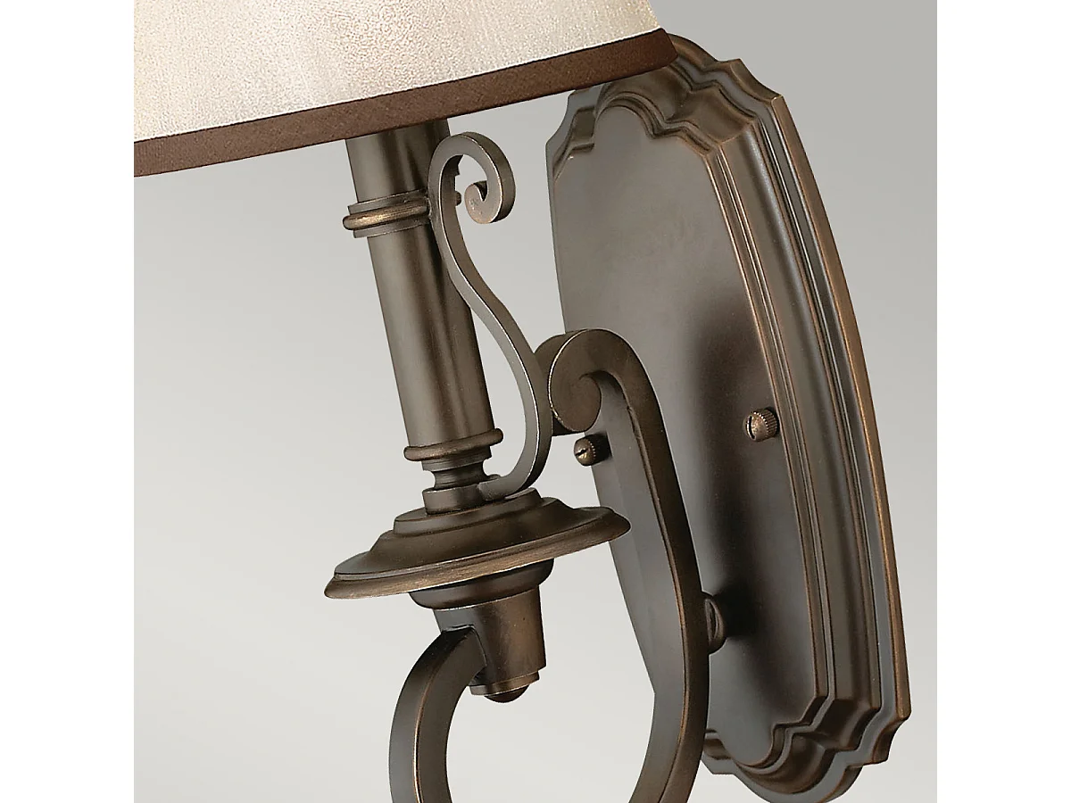 Elstead Plymouth 1 ljus inomhusvägglampa Olde Bronze, E14