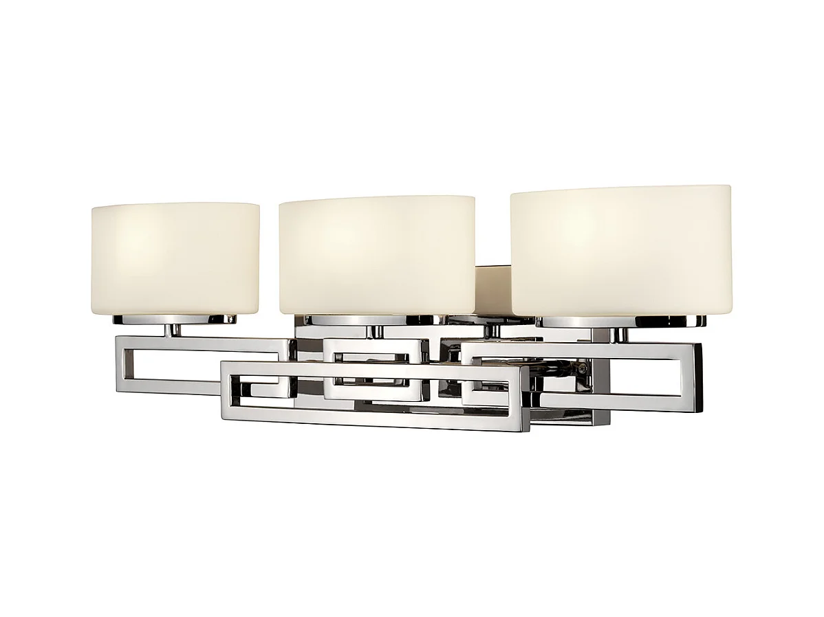 Elstead Lanza - Applique da parete a specchio con 3 luci per bagno Cromo lucido IP44, G9