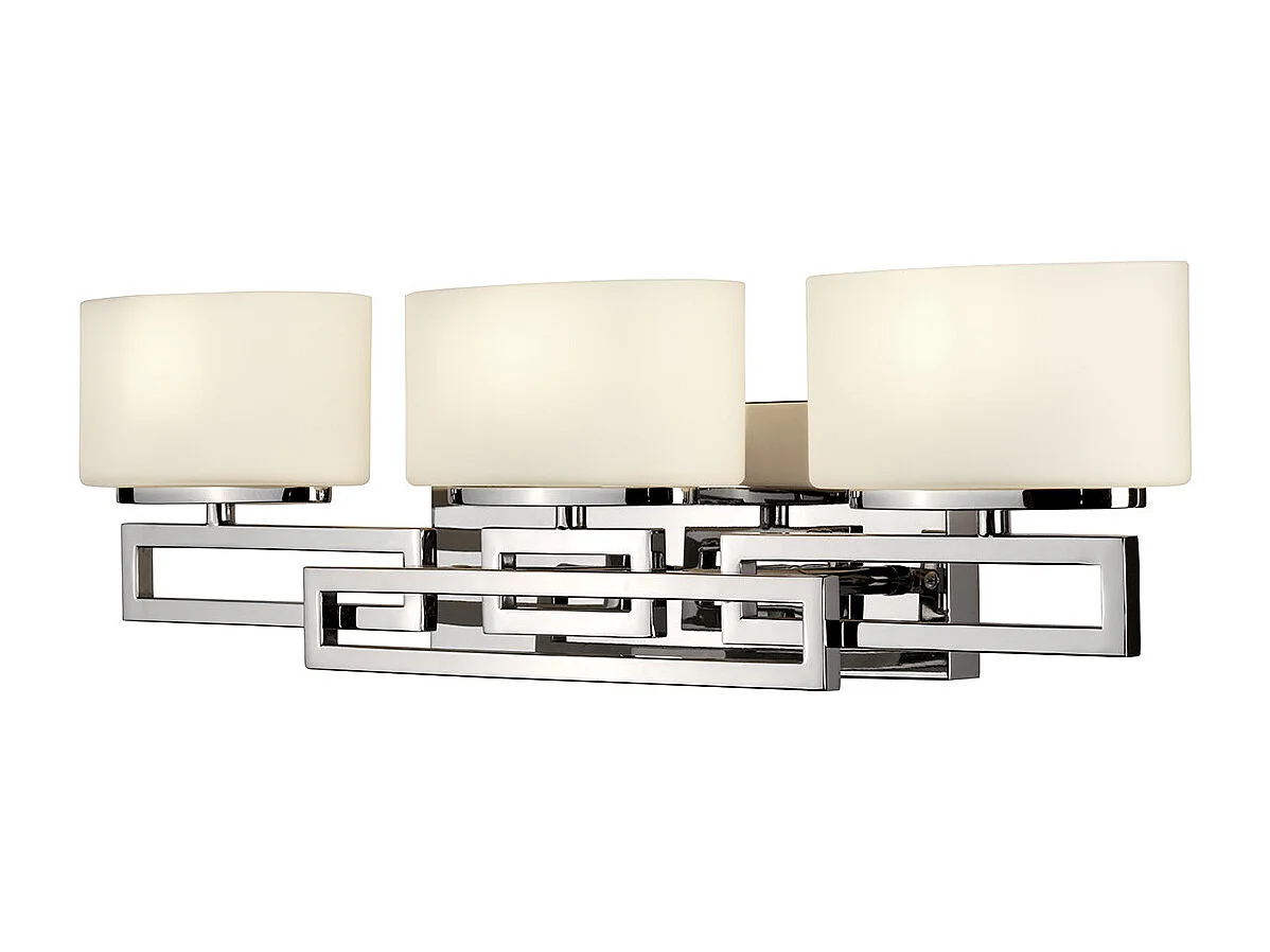 Elstead Lanza - Applique da parete a specchio con 3 luci per bagno Cromo lucido IP44, G9