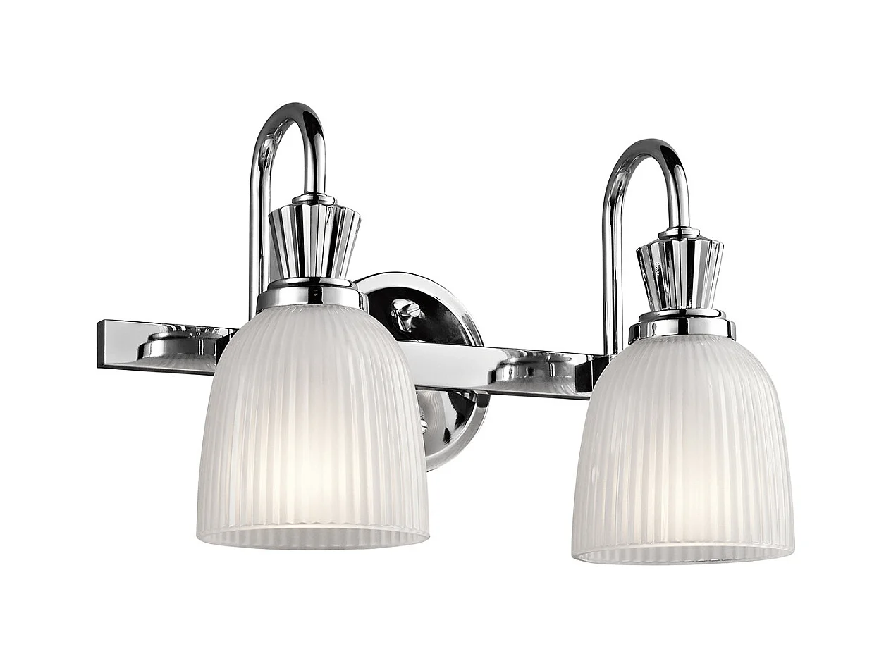 Elstead Cora - Applique per bagno a 2 luci Cromo lucido IP44, G9