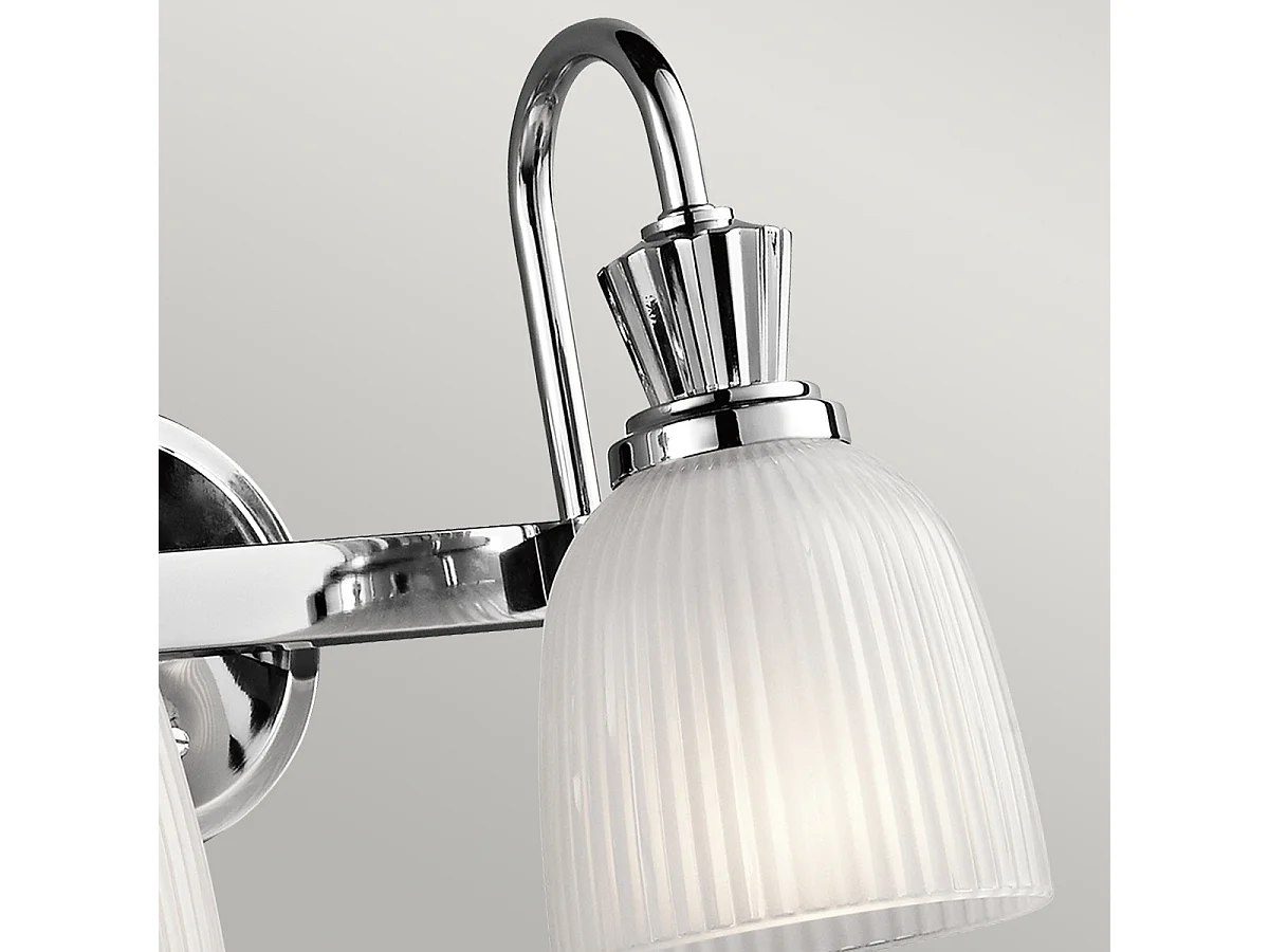 Elstead Cora - 2 Licht Badezimmer Wandleuchte Chrom poliert IP44, G9