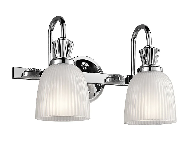 Elstead Cora - 2 Licht Badezimmer Wandleuchte Chrom poliert IP44, G9