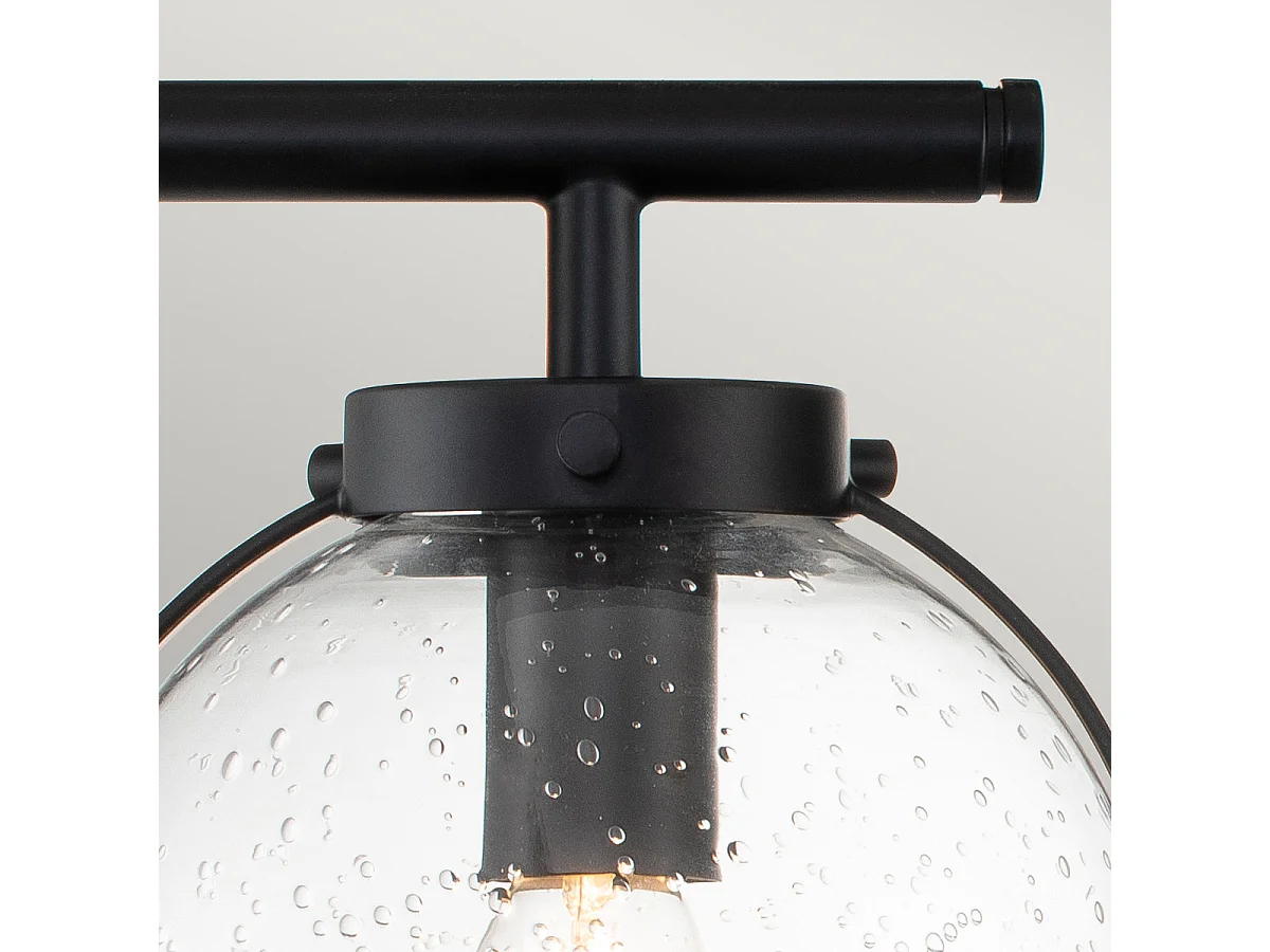 Elstead Hinkley Hollis Lampada da parete per bagno nera, IP44