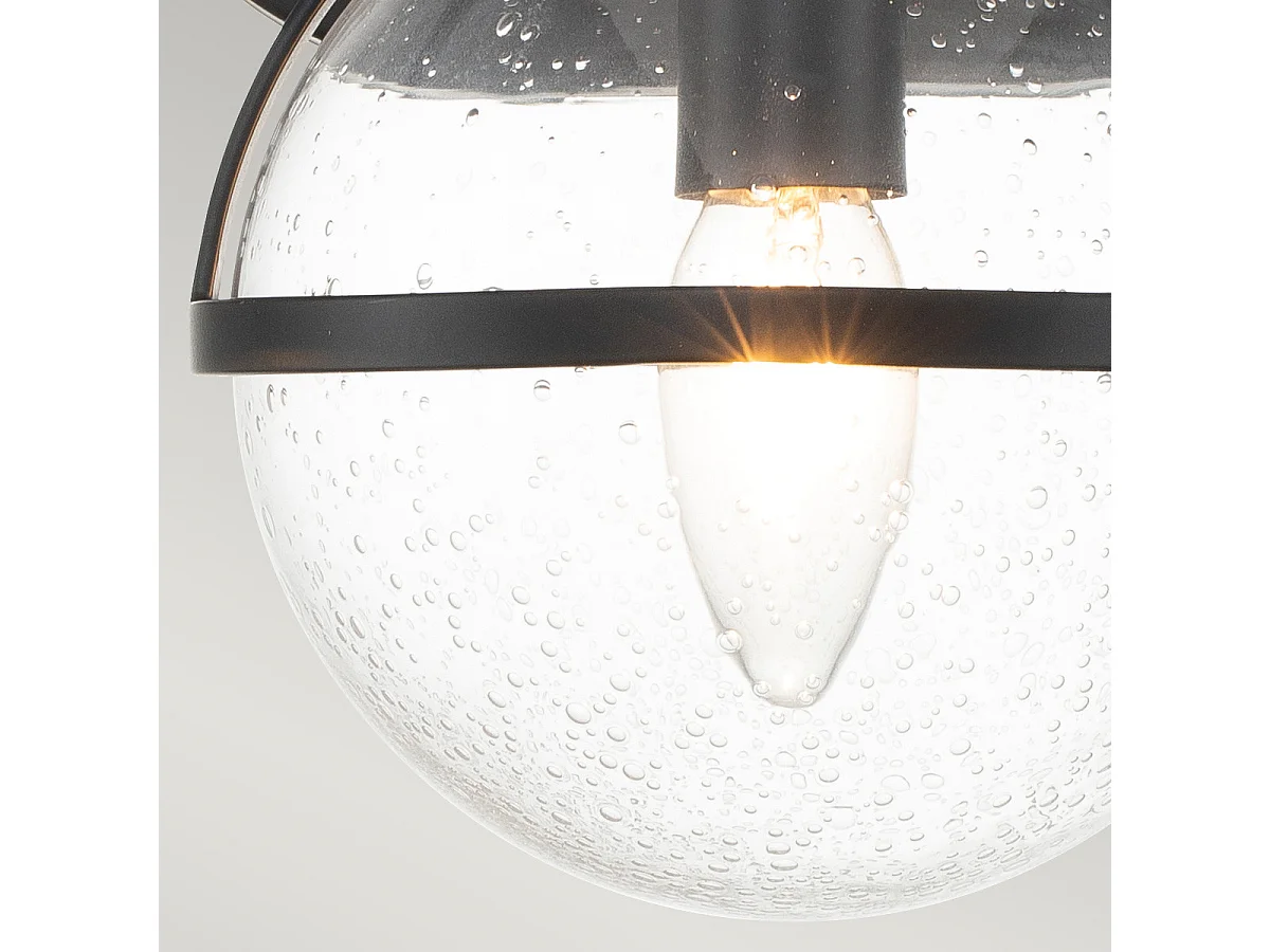 Elstead Hinkley Hollis Lampada da parete per bagno nera, IP44