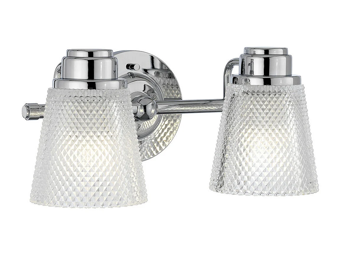 Hudson 2-flammige Wandleuchte Chrom poliert IP44