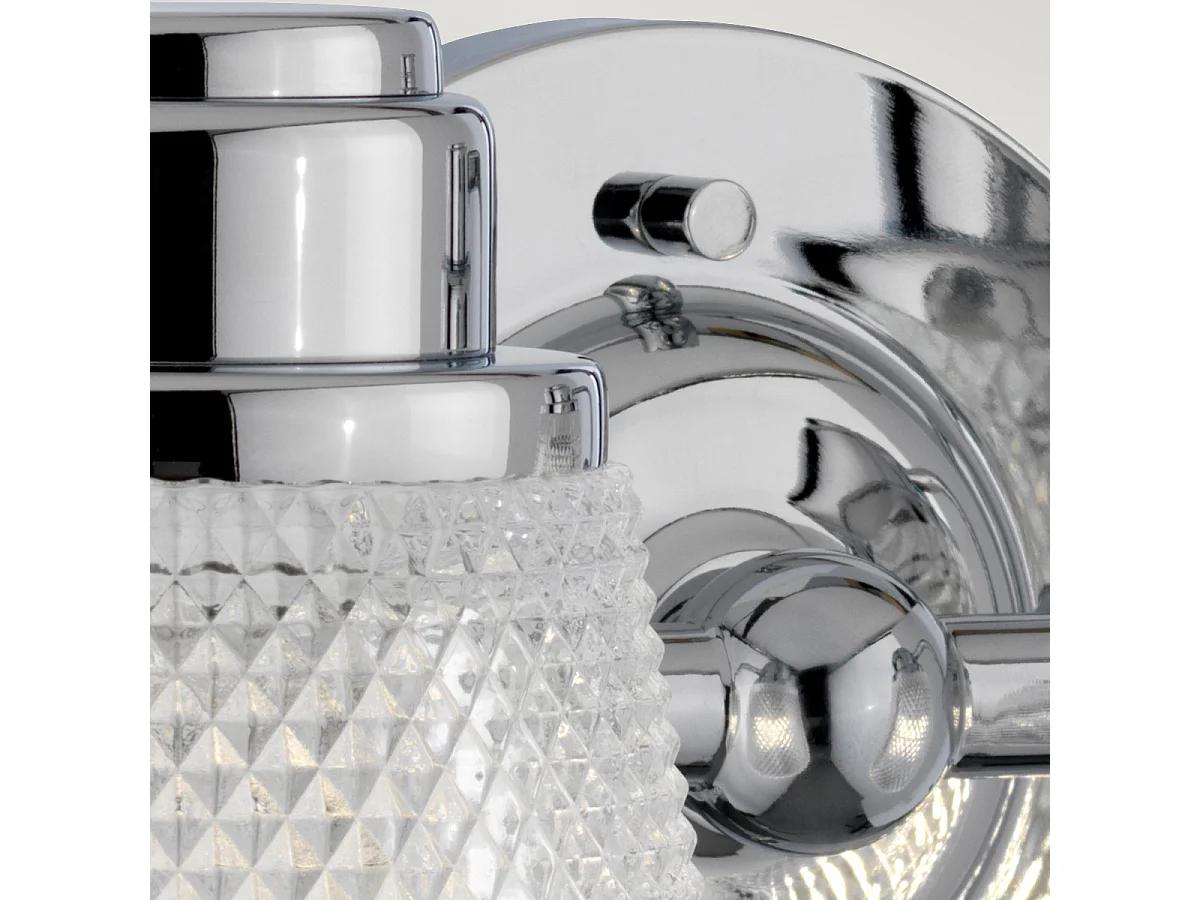 Hudson 2-flammige Wandleuchte Chrom poliert IP44