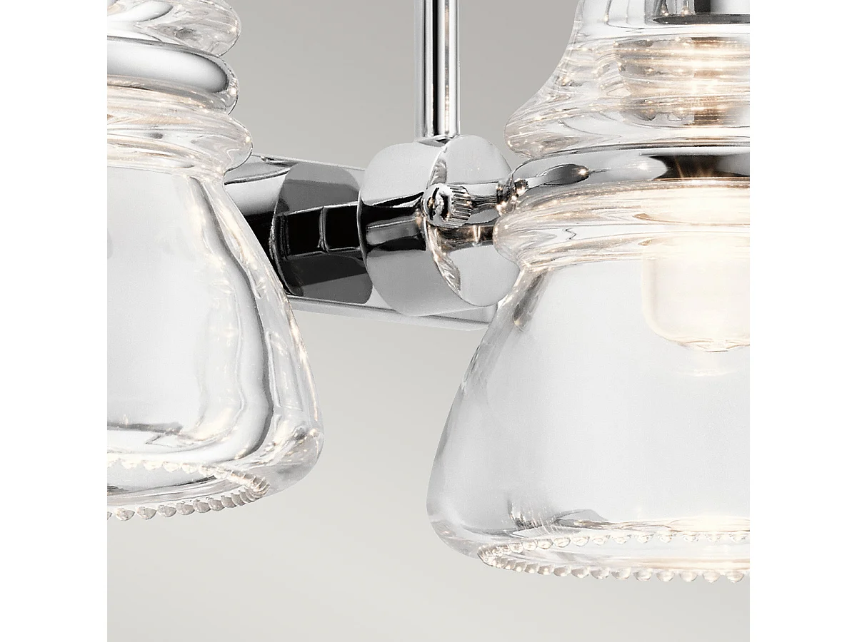 Elstead Kichler Talland Badezimmer-Wandleuchte Chrom poliert, IP44