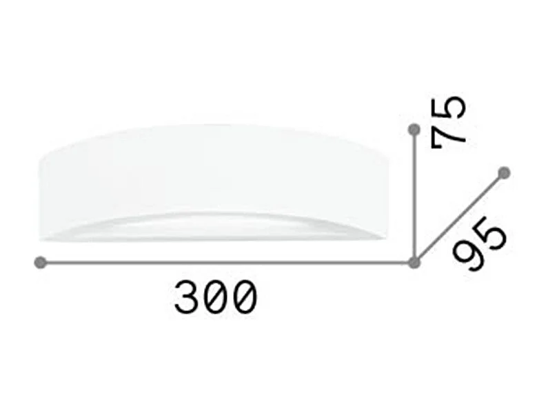 Ideal Lux Whisky - 1 licht Up & Down Wandleuchte Weiß, E14