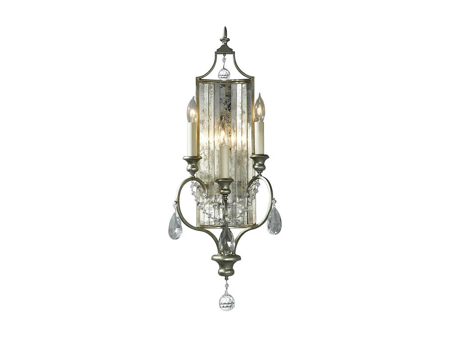 Elstead Gianna - 3 licht Indoor Candle Wandleuchte Silber, E14