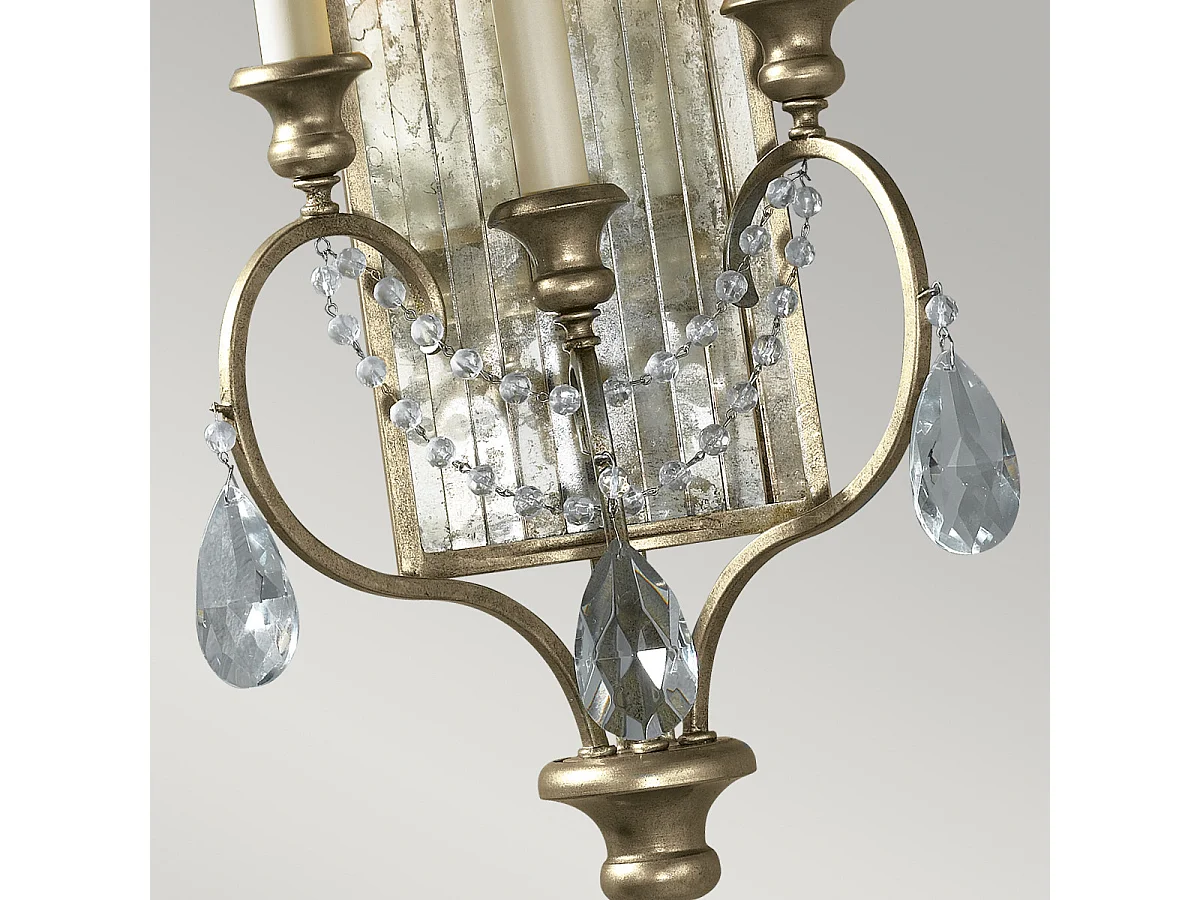 Elstead Gianna - 3 licht Indoor Candle Wandleuchte Silber, E14