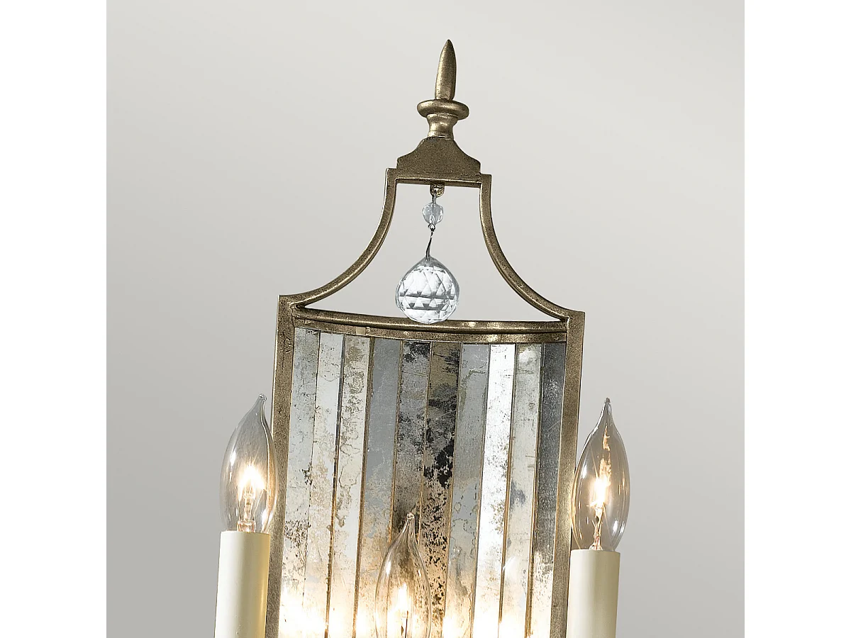 Elstead Gianna - 3 licht Indoor Candle Wandleuchte Silber, E14