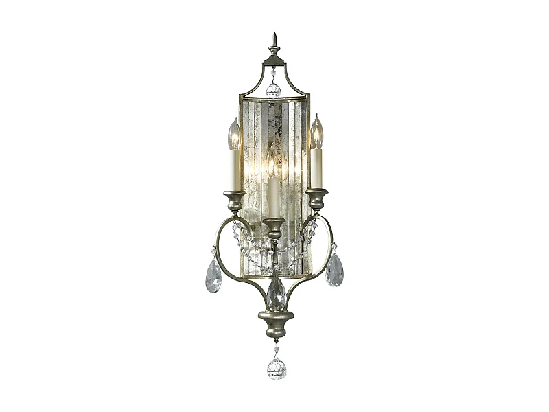Elstead Gianna - 3 licht Indoor Candle Wandleuchte Silber, E14