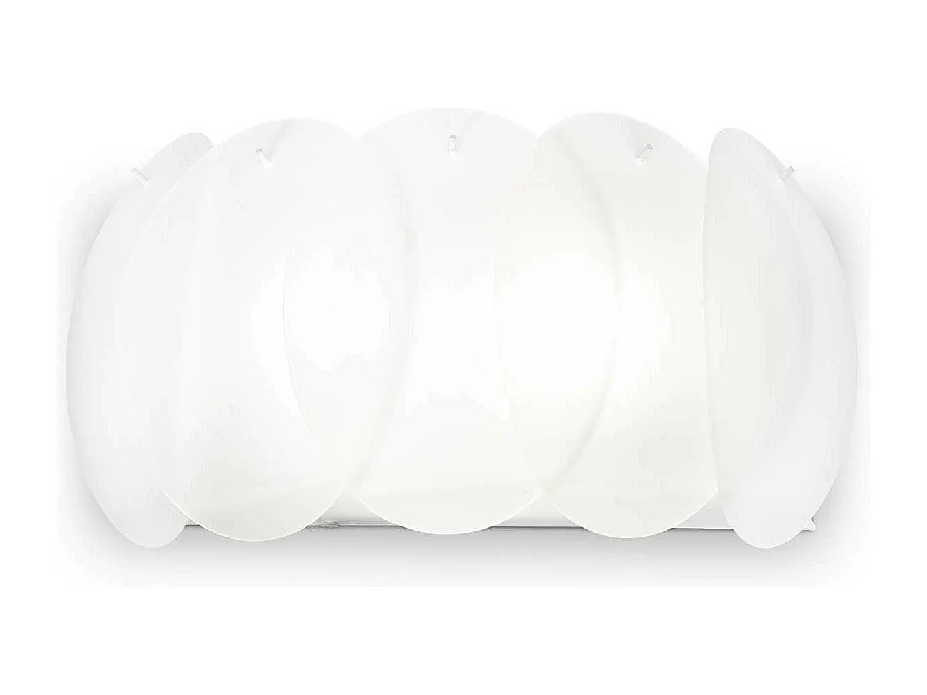 Ideal Lux Ovalino - Applique da interno a 2 luci Bianco, E27