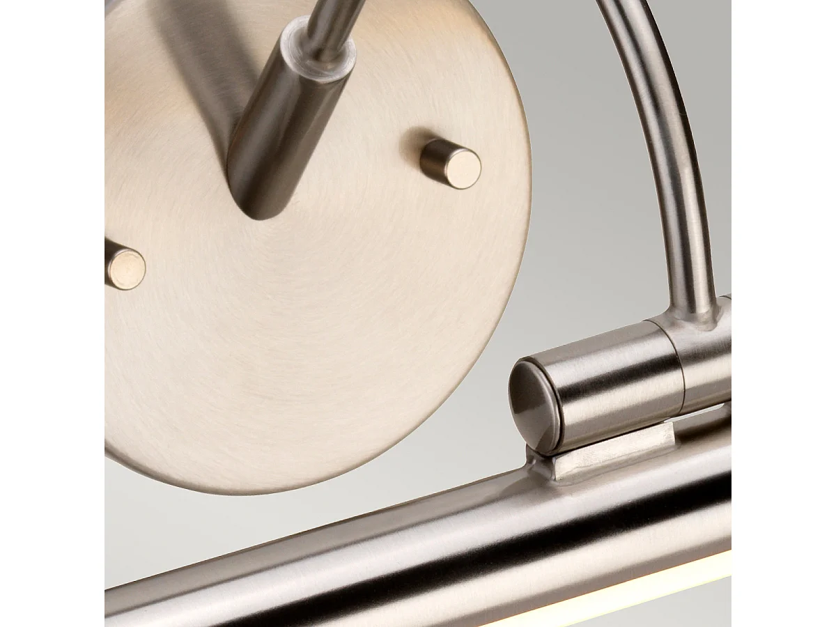 Elstead Alton - Applique da parete a LED 1 luce grande nichel spazzolato