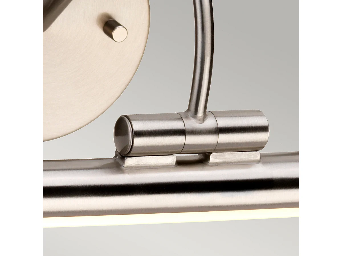 Elstead Alton - Applique da parete a LED 1 luce grande nichel spazzolato