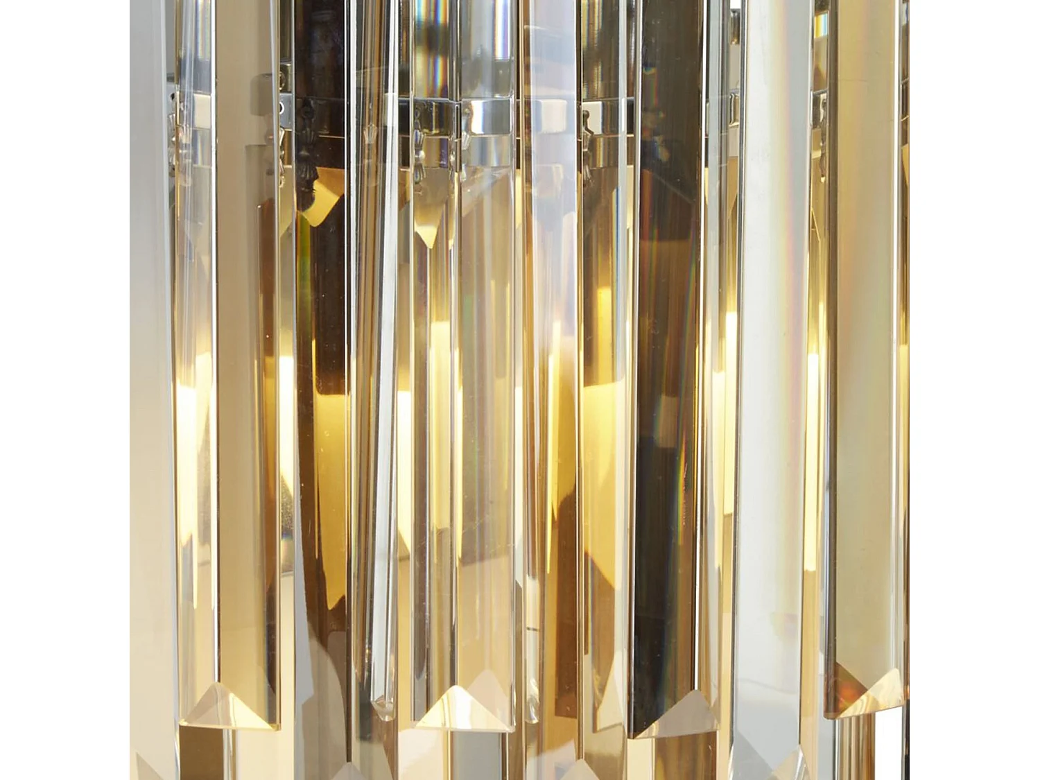 Searchlight Clarissa 2 ljus vgglampa krom, glasskrm, E14