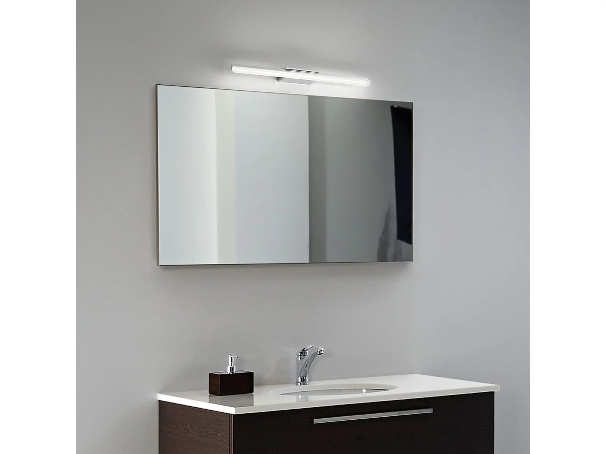 Ideal Lux Riflesso Grandes lampes de miroir de salle de bains à LED Chrome