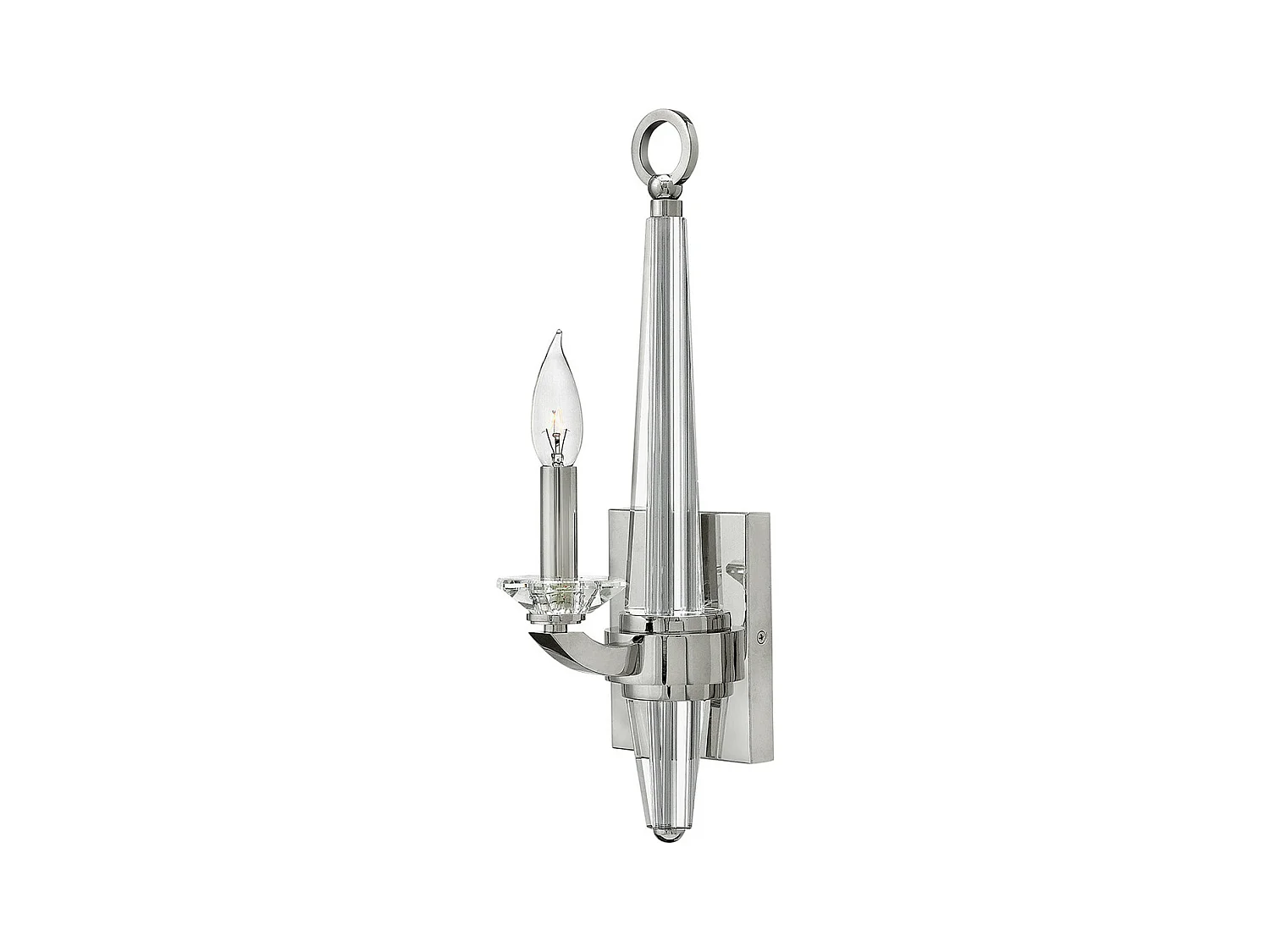 Ascher Lampada da parete Hinkley 1 luce nichel lucido