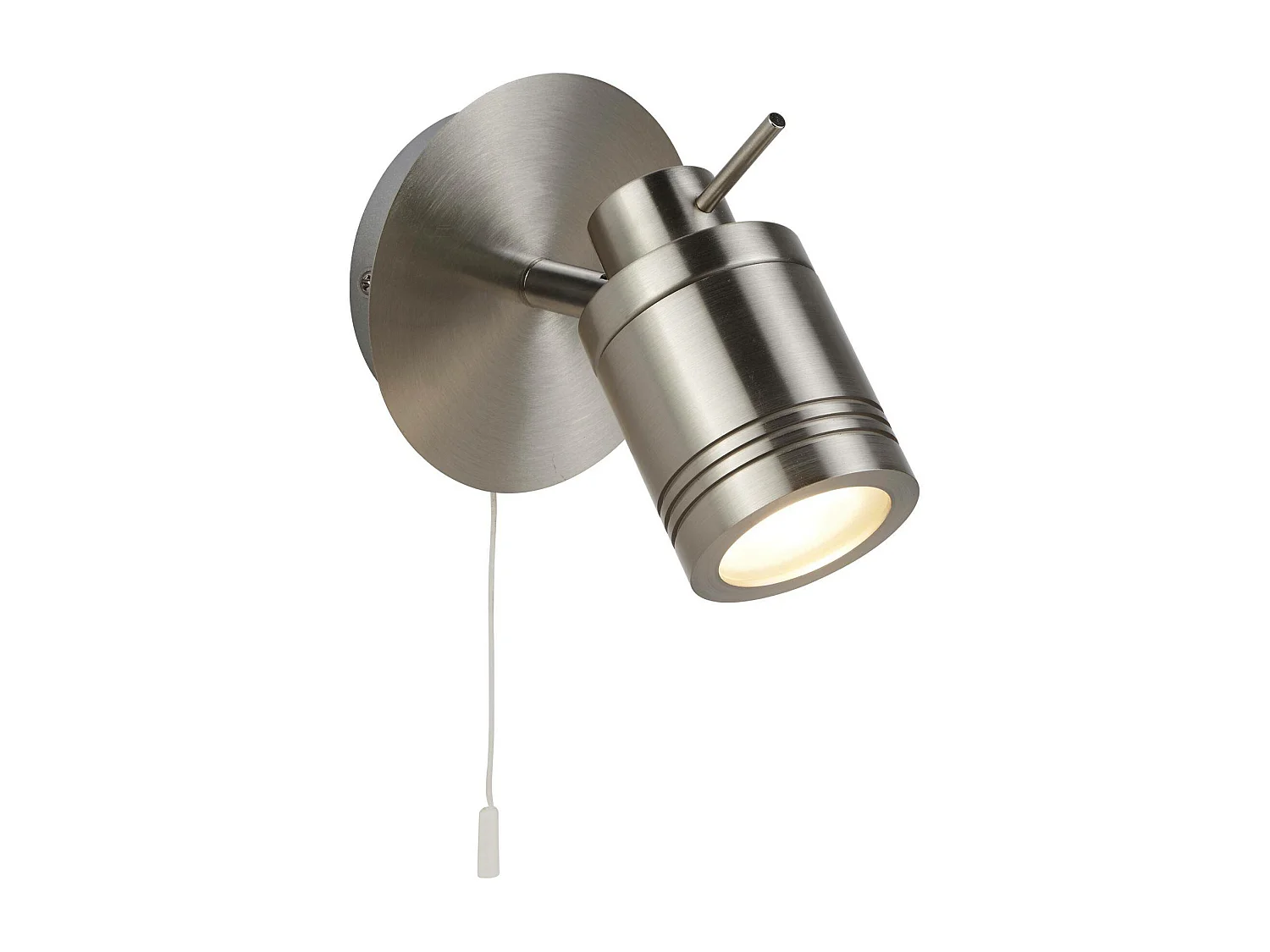 Searchlight Samson LED 1 Ljus Badrumsvggspotlight Satin Silver IP44, GU10