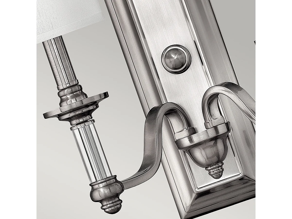 Elstead Sussex - Applique da parete per interni a 2 luci Nichel spazzolato, E14