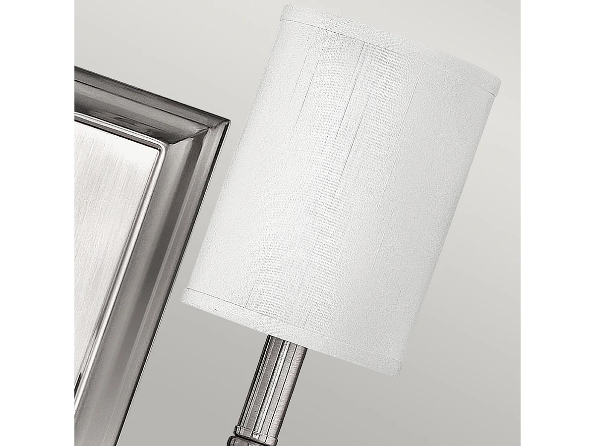 Elstead Sussex - Applique da parete per interni a 2 luci Nichel spazzolato, E14