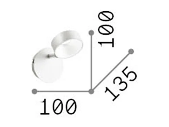 Ideal Lux Oby - LED 1 Licht Wandleuchte Weiß