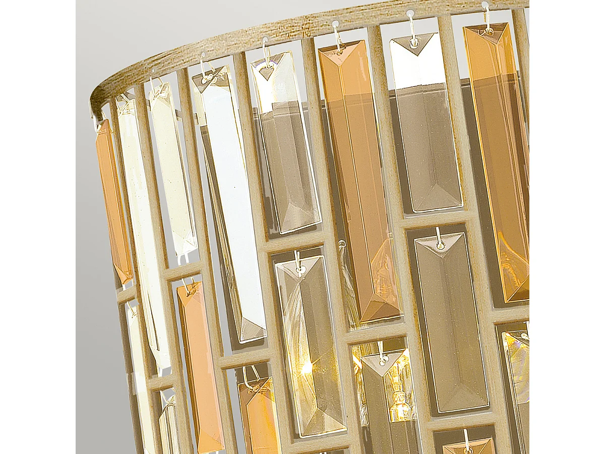 Elstead Gemma - Applique da Interno 2 Luci Foglia Argento, E14