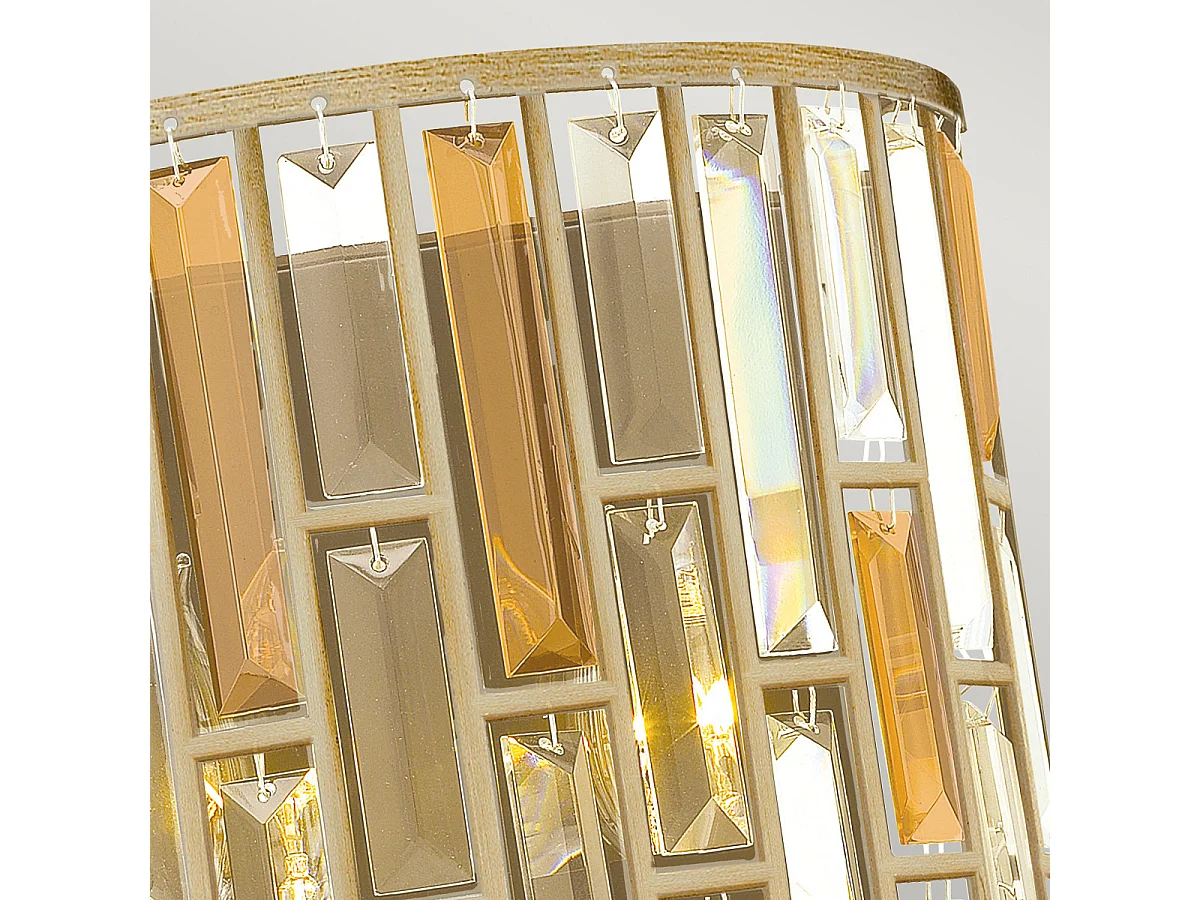 Elstead Gemma - Applique da Interno 2 Luci Foglia Argento, E14