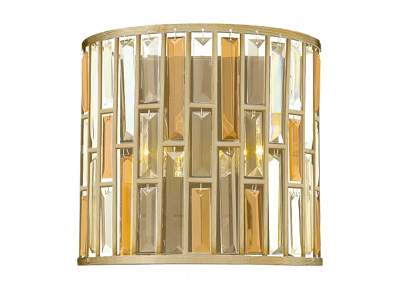 Elstead Gemma - 2 Licht Innenwandleuchte Silver Leaf, E14