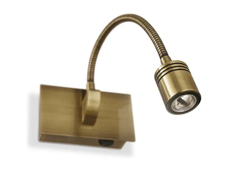 Ideal Lux Dynamo - Lámpara de lectura de luz de pared ajustable interior LED 1 luz Latón antiguo