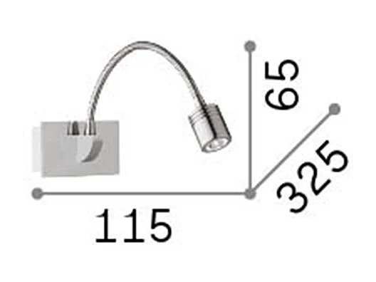Ideal Lux Dynamo - LED 1 licht Indoor Einstellbare Wandleuchte Leselampe Antik Messing
